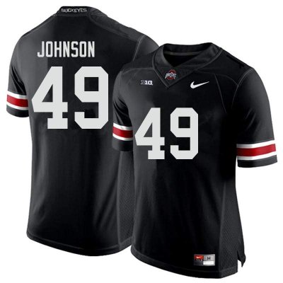 NCAA Ohio State Buckeyes Men's #49 Xavier Johnson Black Nike Football College Jersey RKB5045VR